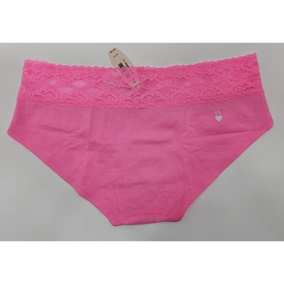 VICTORIA’S SECRET NWT Soft Cotton blend Lace Low Rise Hip Hugger Panty Size S/P - Picture 2 of 5